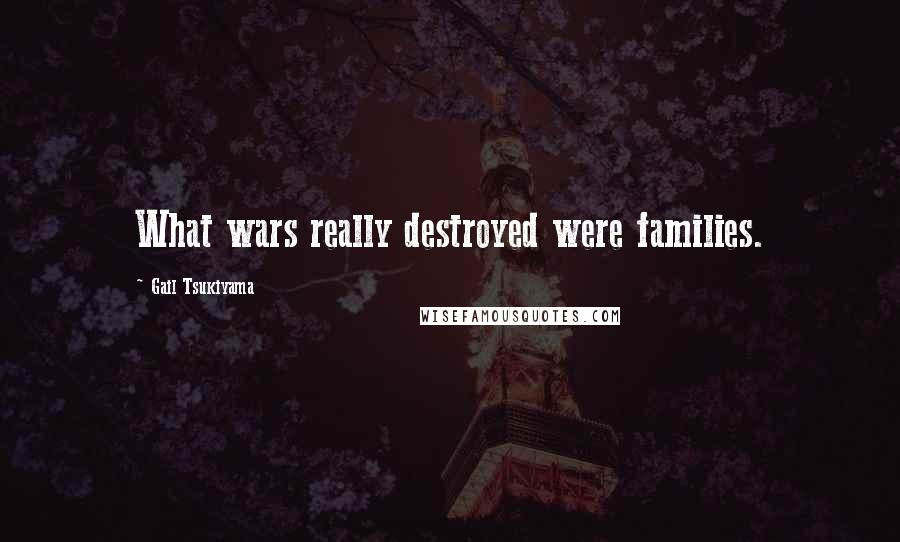 Gail Tsukiyama Quotes: What wars really destroyed were families.