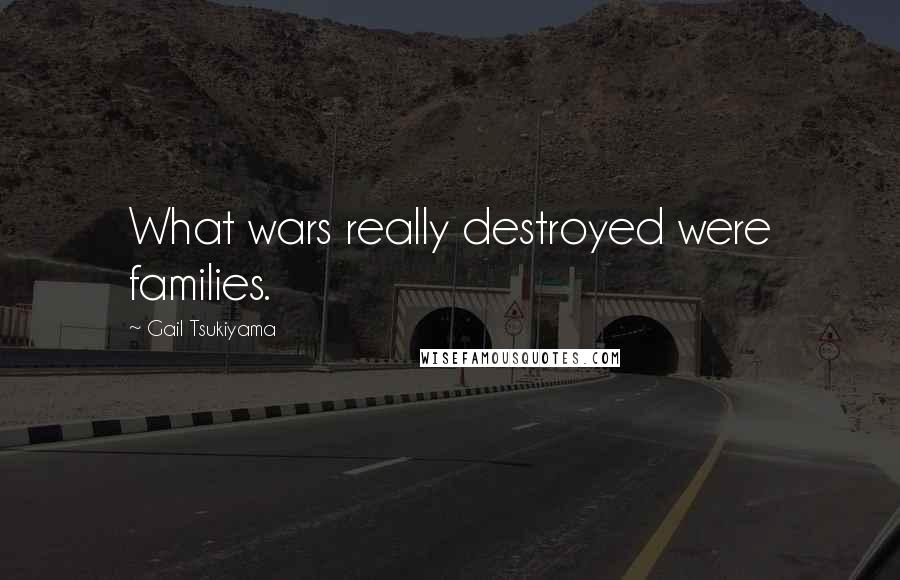 Gail Tsukiyama Quotes: What wars really destroyed were families.