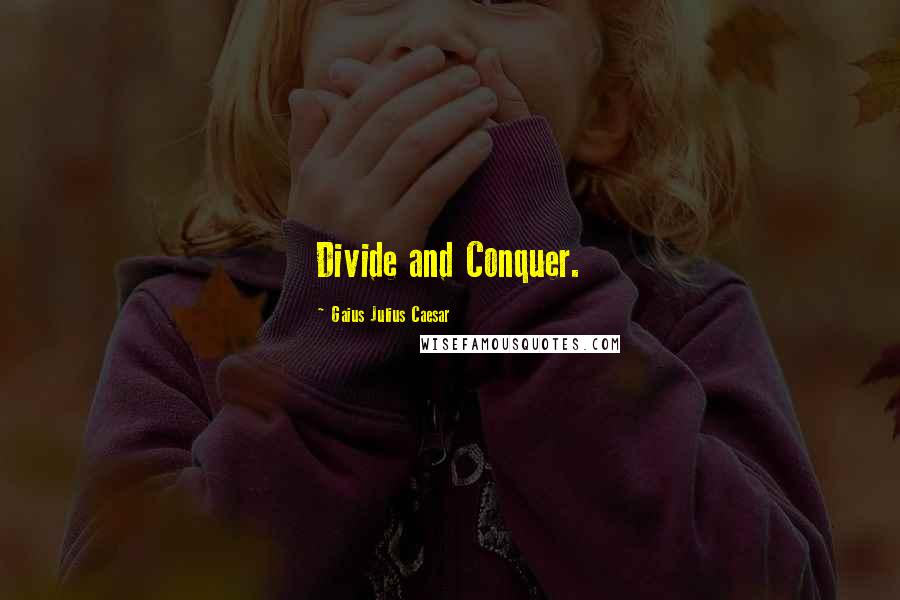 Gaius Julius Caesar Quotes: Divide and Conquer.