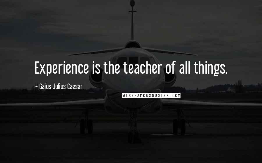 Gaius Julius Caesar Quotes: Experience is the teacher of all things.