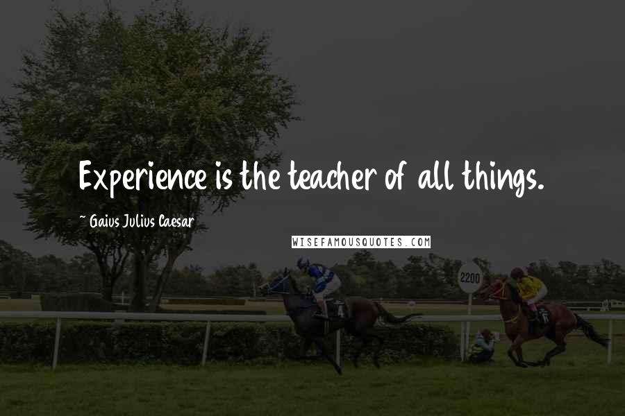 Gaius Julius Caesar Quotes: Experience is the teacher of all things.