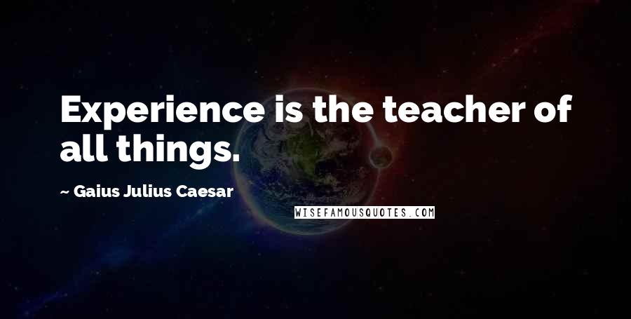 Gaius Julius Caesar Quotes: Experience is the teacher of all things.