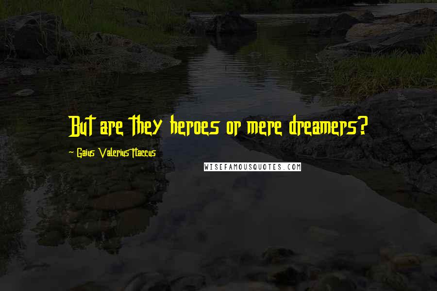 Gaius Valerius Flaccus Quotes: But are they heroes or mere dreamers?