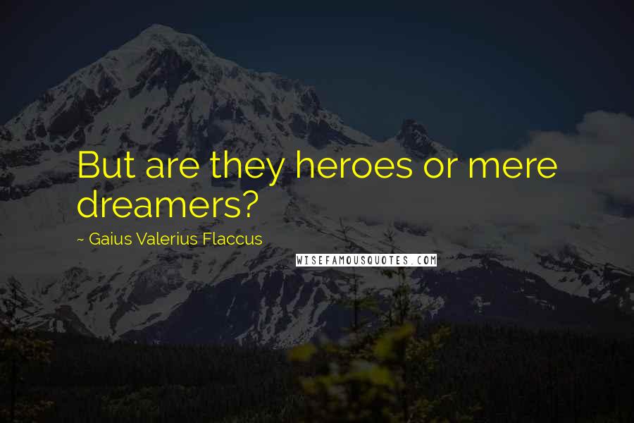 Gaius Valerius Flaccus Quotes: But are they heroes or mere dreamers?