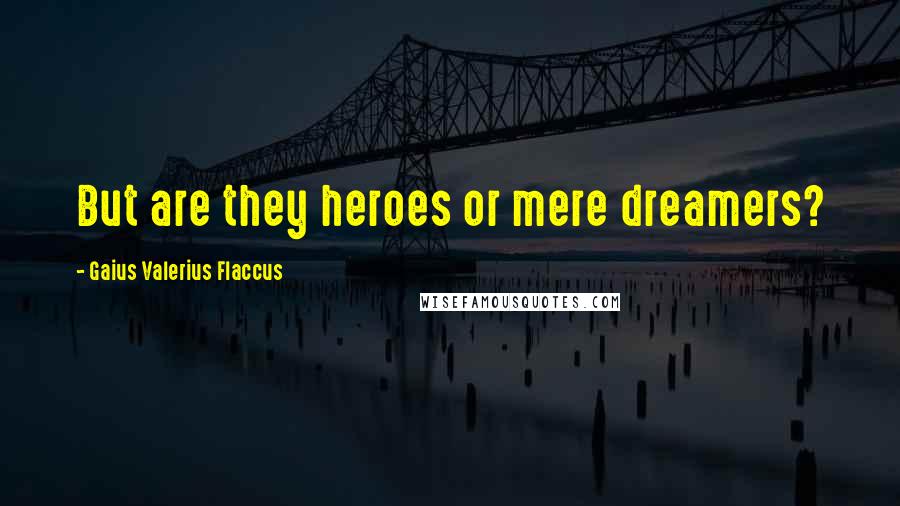 Gaius Valerius Flaccus Quotes: But are they heroes or mere dreamers?