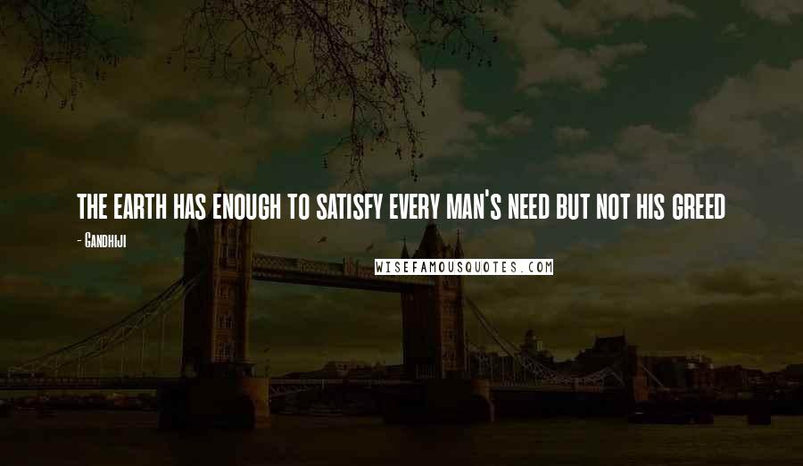 Gandhiji Quotes: the earth has enough to satisfy every man's need but not his greed