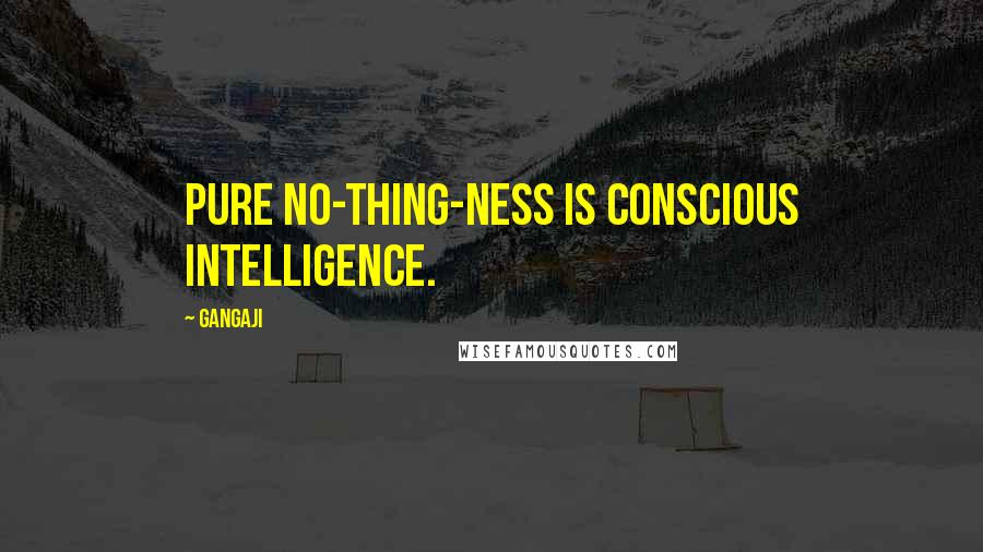 Gangaji Quotes: Pure no-thing-ness is conscious intelligence.