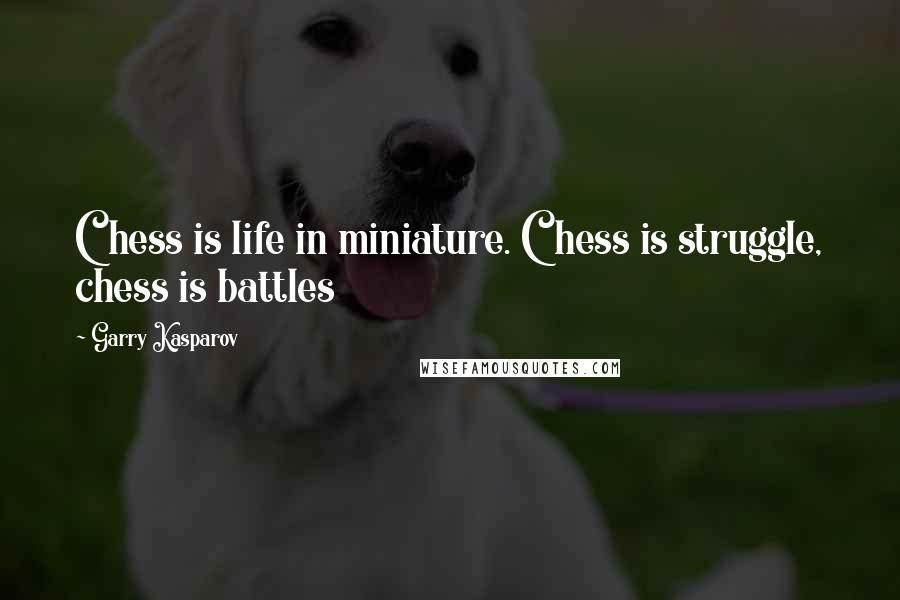 Garry Kasparov Quotes: Chess is life in miniature. Chess is struggle, chess is battles