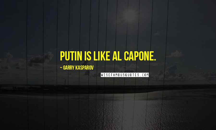 Garry Kasparov Quotes: Putin is like Al Capone.