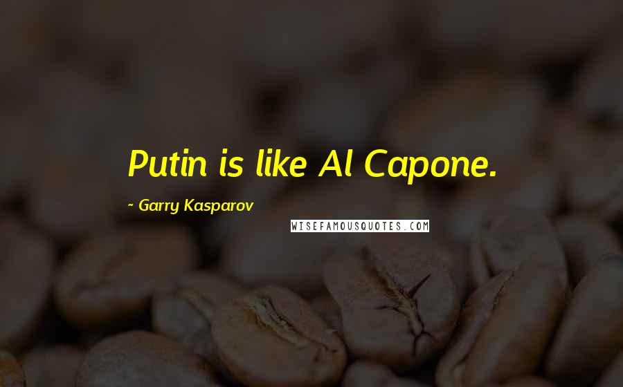 Garry Kasparov Quotes: Putin is like Al Capone.