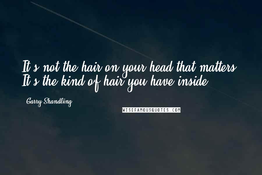 Garry Shandling Quotes: It's not the hair on your head that matters. It's the kind of hair you have inside.