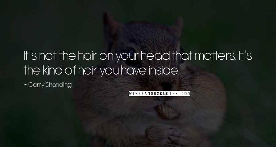 Garry Shandling Quotes: It's not the hair on your head that matters. It's the kind of hair you have inside.