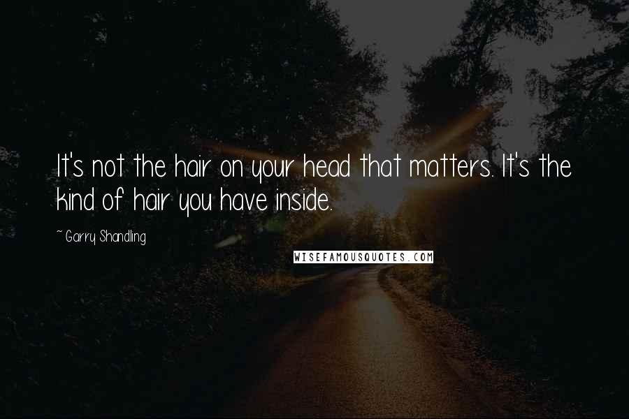 Garry Shandling Quotes: It's not the hair on your head that matters. It's the kind of hair you have inside.