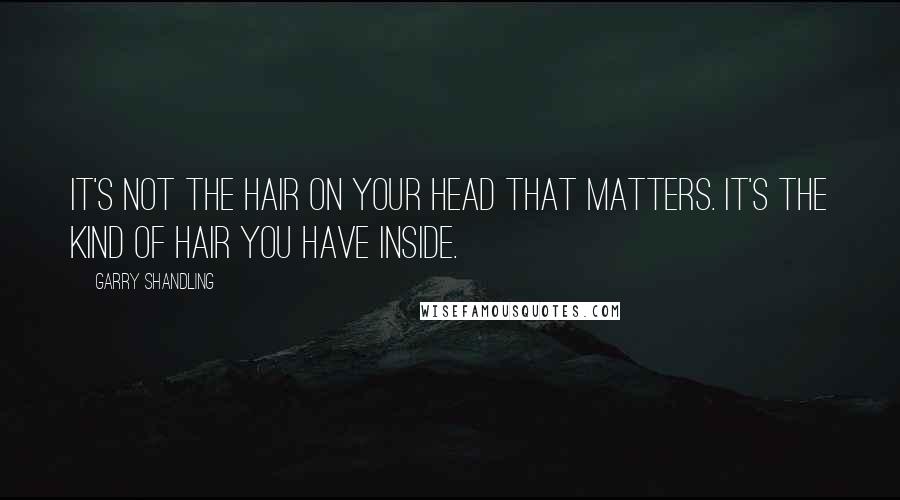 Garry Shandling Quotes: It's not the hair on your head that matters. It's the kind of hair you have inside.