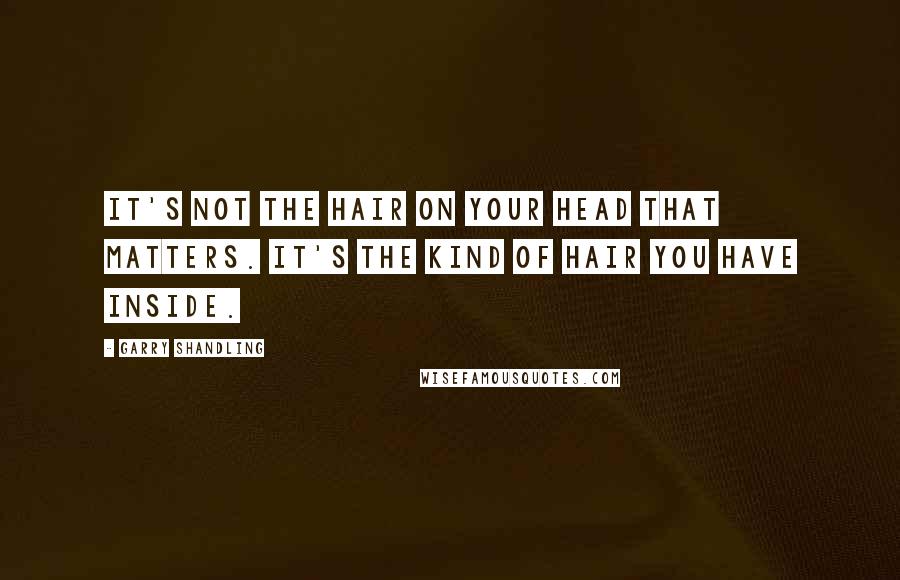 Garry Shandling Quotes: It's not the hair on your head that matters. It's the kind of hair you have inside.