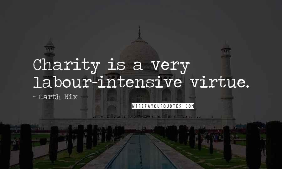 Garth Nix Quotes: Charity is a very labour-intensive virtue.