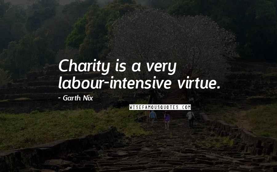 Garth Nix Quotes: Charity is a very labour-intensive virtue.