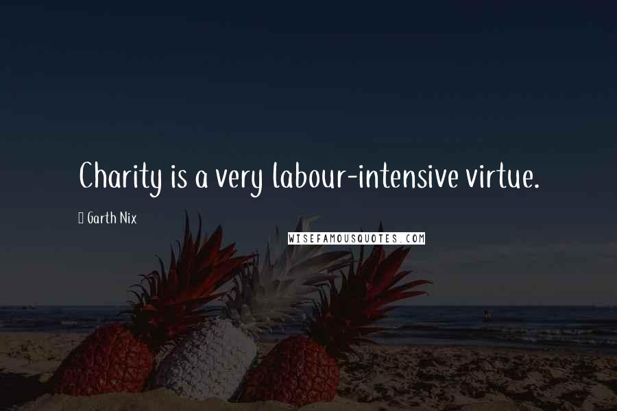 Garth Nix Quotes: Charity is a very labour-intensive virtue.