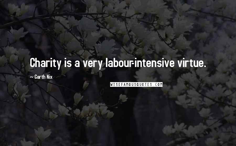 Garth Nix Quotes: Charity is a very labour-intensive virtue.