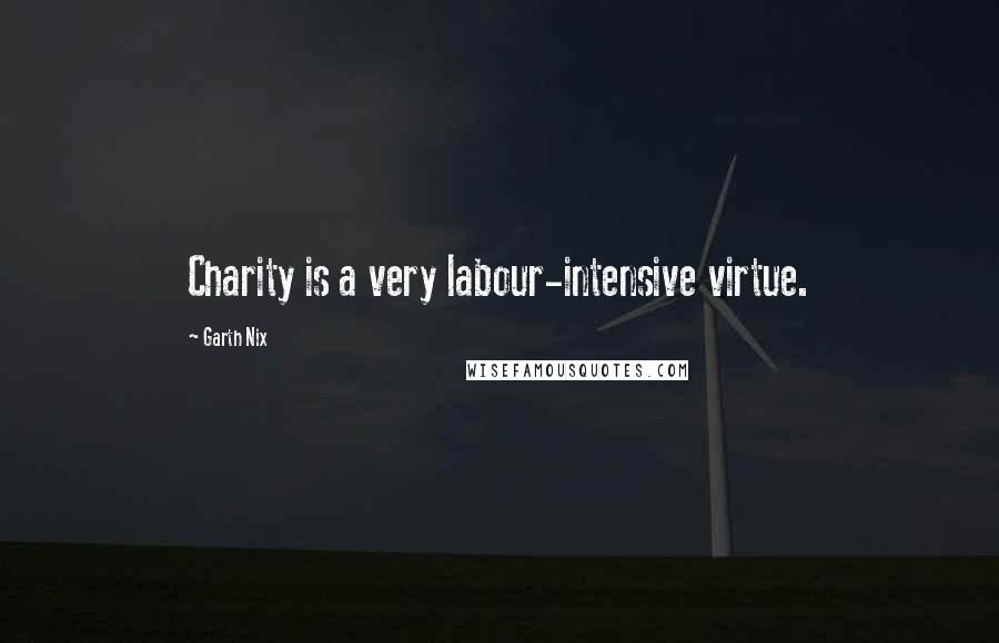 Garth Nix Quotes: Charity is a very labour-intensive virtue.