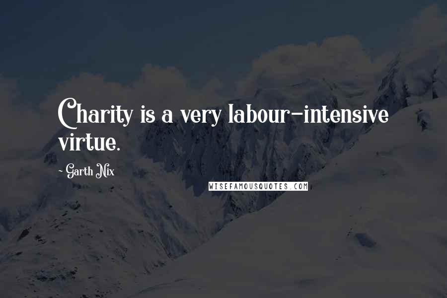 Garth Nix Quotes: Charity is a very labour-intensive virtue.