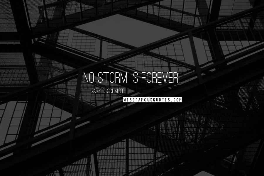 Gary D. Schmidt Quotes: No storm is forever.