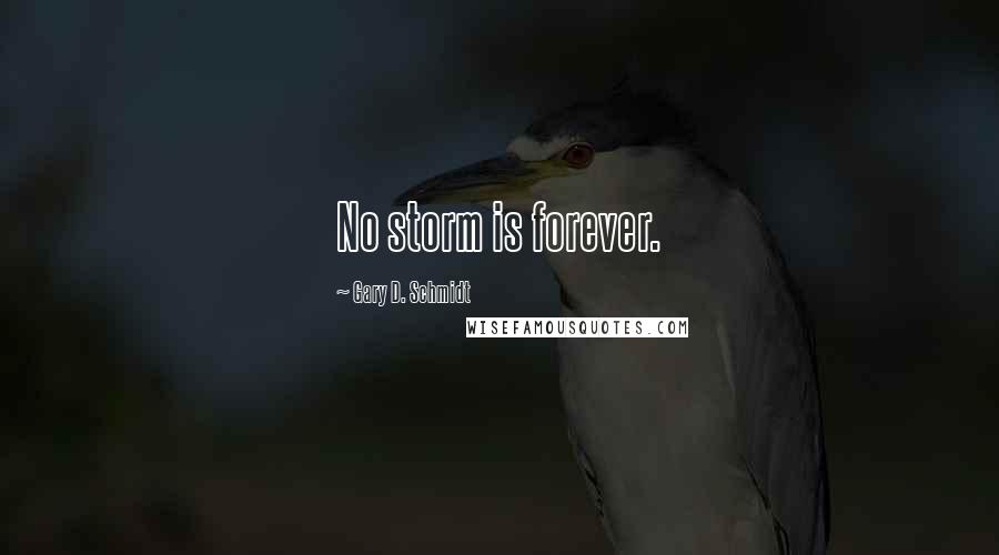 Gary D. Schmidt Quotes: No storm is forever.