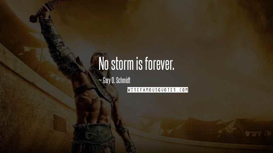 Gary D. Schmidt Quotes: No storm is forever.