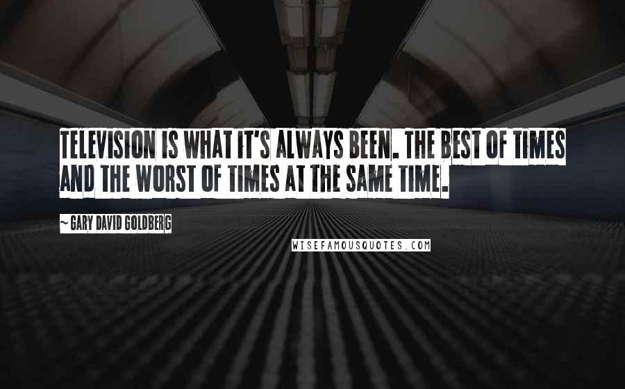 Gary David Goldberg Quotes: Television is what it's always been. The best of times and the worst of times at the same time.