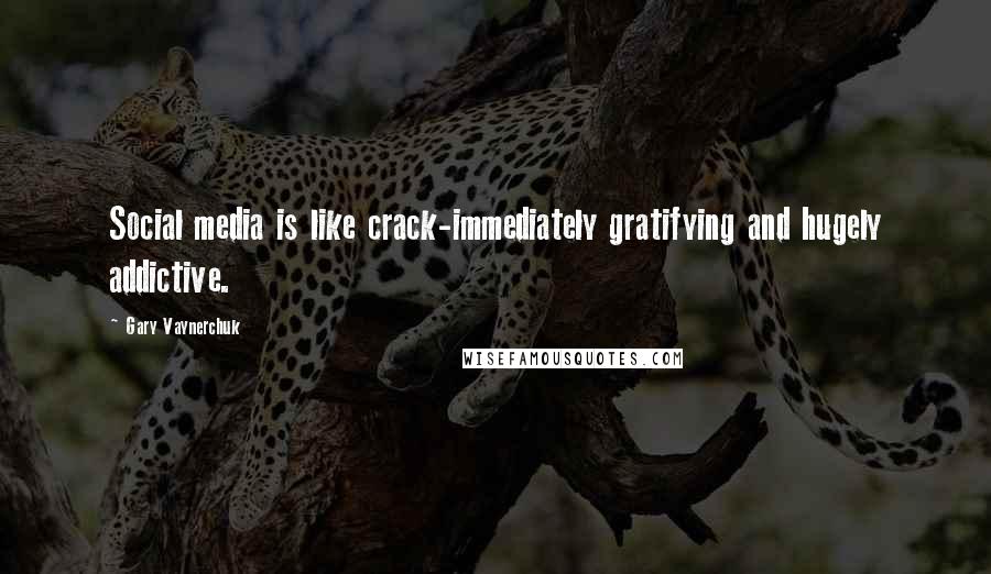 Gary Vaynerchuk Quotes: Social media is like crack-immediately gratifying and hugely addictive.