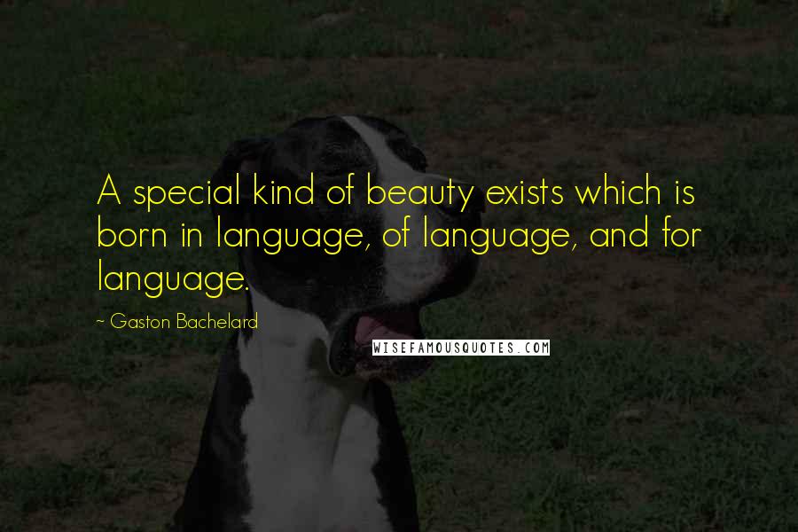 Gaston Bachelard Quotes: A special kind of beauty exists which is born in language, of language, and for language.