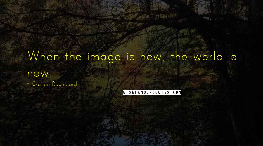 Gaston Bachelard Quotes: When the image is new, the world is new.