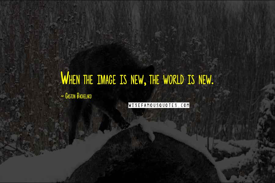 Gaston Bachelard Quotes: When the image is new, the world is new.