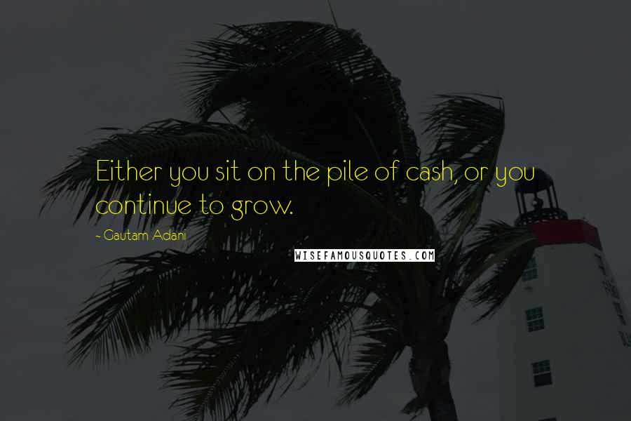 Gautam Adani Quotes: Either you sit on the pile of cash, or you continue to grow.