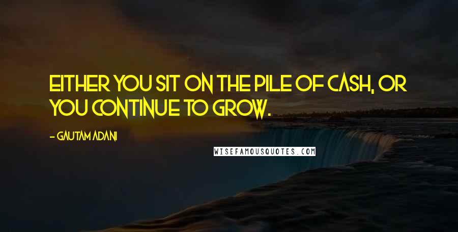 Gautam Adani Quotes: Either you sit on the pile of cash, or you continue to grow.