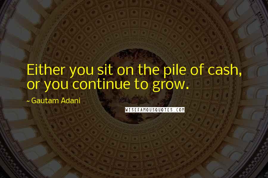 Gautam Adani Quotes: Either you sit on the pile of cash, or you continue to grow.