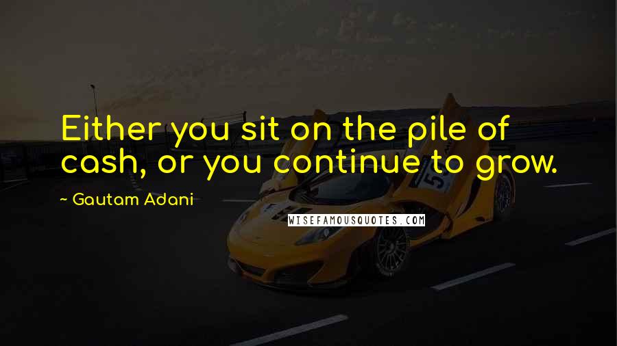 Gautam Adani Quotes: Either you sit on the pile of cash, or you continue to grow.