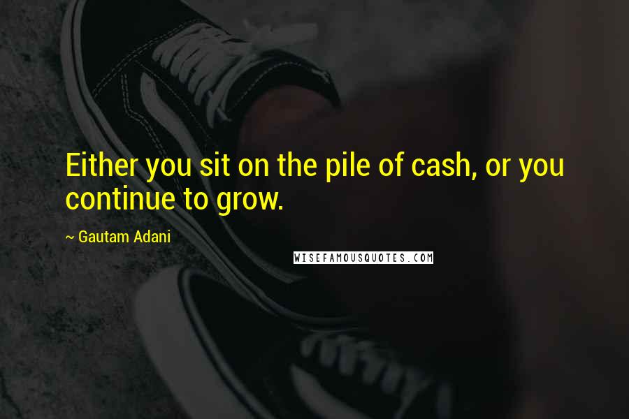 Gautam Adani Quotes: Either you sit on the pile of cash, or you continue to grow.