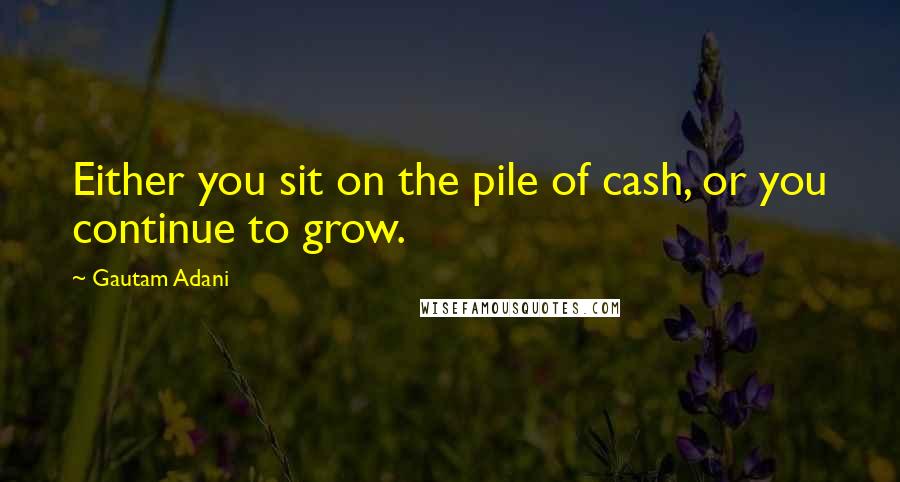 Gautam Adani Quotes: Either you sit on the pile of cash, or you continue to grow.