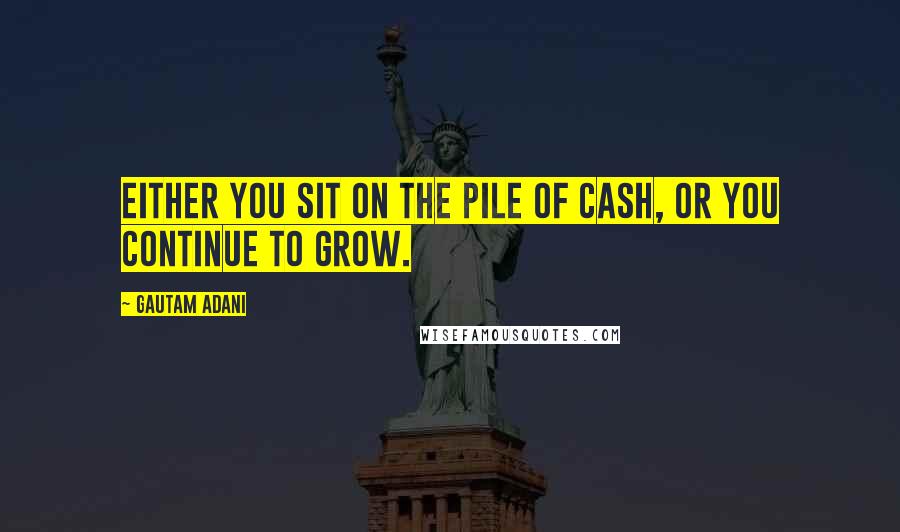 Gautam Adani Quotes: Either you sit on the pile of cash, or you continue to grow.