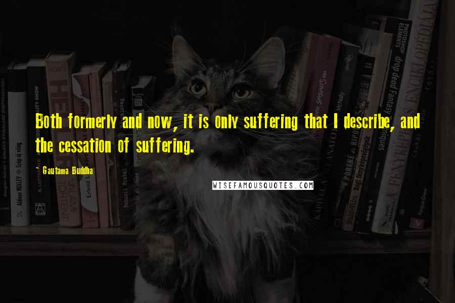 Gautama Buddha Quotes: Both formerly and now, it is only suffering that I describe, and the cessation of suffering.