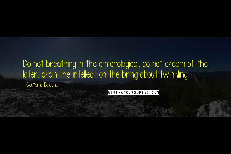 Gautama Buddha Quotes: Do not breathing in the chronological, do not dream of the later, drain the intellect on the bring about twinkling.