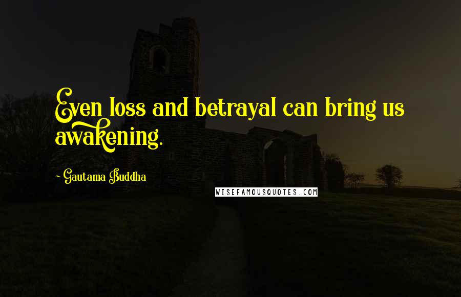 Gautama Buddha Quotes: Even loss and betrayal can bring us awakening.