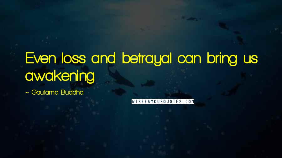 Gautama Buddha Quotes: Even loss and betrayal can bring us awakening.