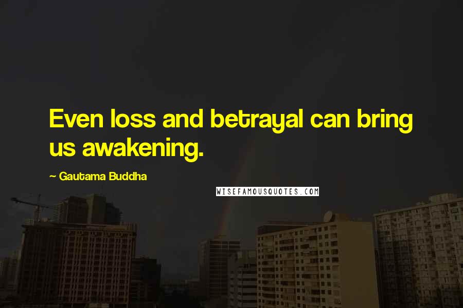 Gautama Buddha Quotes: Even loss and betrayal can bring us awakening.