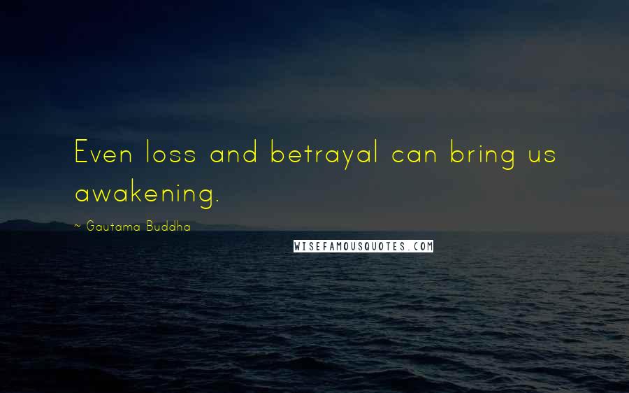 Gautama Buddha Quotes: Even loss and betrayal can bring us awakening.