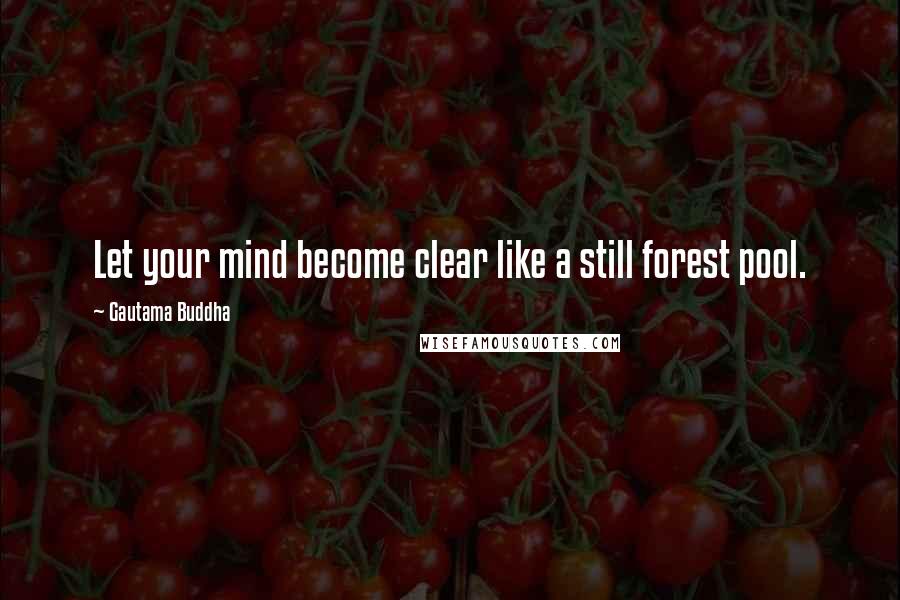 Gautama Buddha Quotes: Let your mind become clear like a still forest pool.