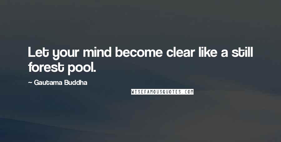 Gautama Buddha Quotes: Let your mind become clear like a still forest pool.