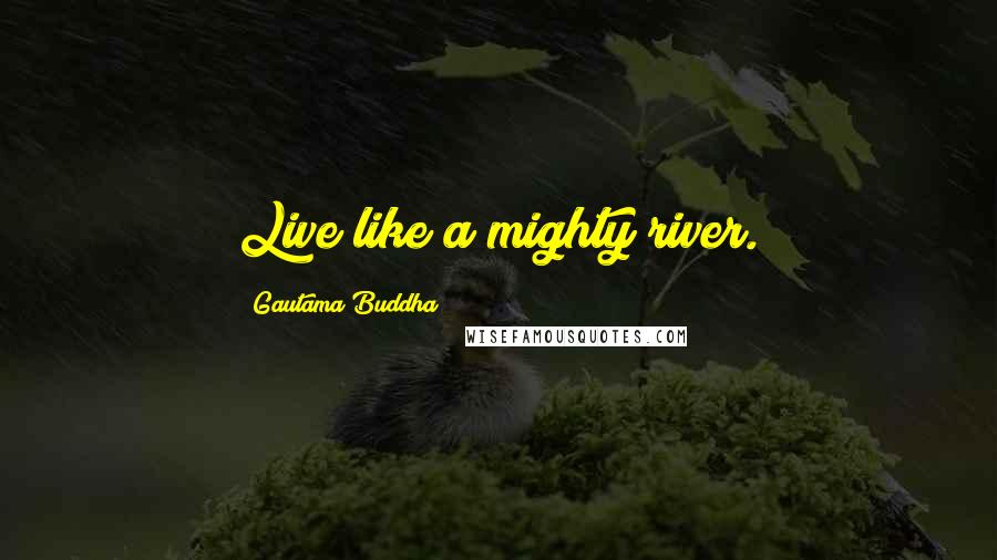 Gautama Buddha Quotes: Live like a mighty river.