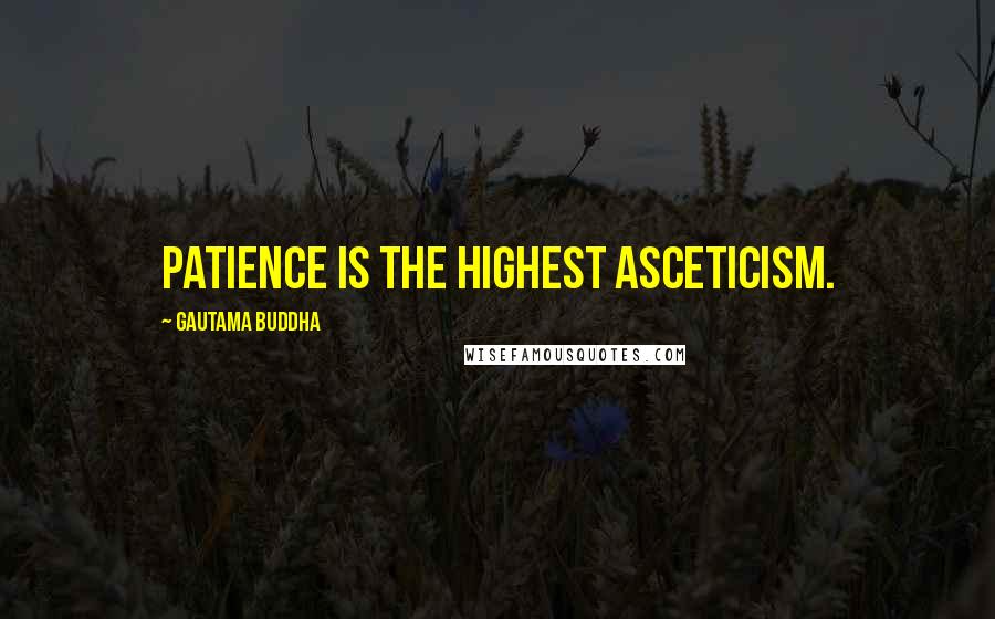 Gautama Buddha Quotes: Patience is the highest asceticism.